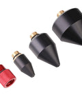One Eighth Inch Rubber Tip Set For Air Blow Gun With One Half Inch High Flow Adapter Four Piece Nozzle Kit Featuring 15mm 24mm 35mm Rubber Tips