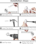 Installation steps for Brushed Nickel 10 Piece Bathroom Accessories Set Includes 16 Inch Towel Bar Towel Ring Toilet Paper Holder Robe Hook And More SUS304 Stainless Steel Hardware For Dual 5 Piece Sets