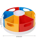 Must Have Rotating Desk Organizer With Six Compartments For Pens And Art Supplies, Large Capacity Desktop Holder, 360 Degree Spin Access For Brushes Pencils Markers And Metallic Pens, Lightweight Durable Office Desk Organizer, 25.4 cm wide, plastic