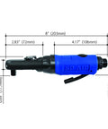Sealed Flat Head Mini Ratchet Drive One Hand Reverse Lever One Quarter Inch Black And Blue Built To Last With Dust Proof