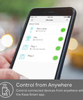 Smartphone showing control for In Wall Smart Outlet With WiFi Control For Two Devices, No Hub Needed, Works With Alexa and Google Home