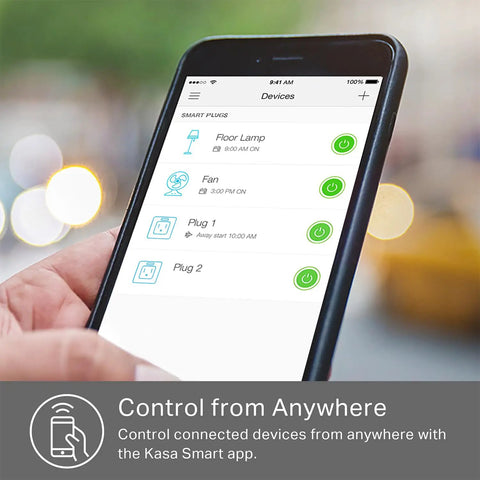Smartphone showing control for In Wall Smart Outlet With WiFi Control For Two Devices, No Hub Needed, Works With Alexa and Google Home