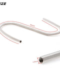 iRKY stainless steel flexible heater hose kit: 2 silver 44-inch hoses with chrome caps for 5/8 and 3/4 necks