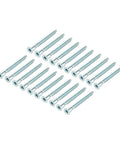 Cluster of 60 Piece Confirmat Screws Set, 7mm Diameter Hex Socket Countersunk Wood Panel Screws in various lengths for assembly