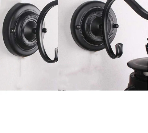 Plug In Wall Sconce Lamp With E27 Base Metal Glass Shade Cozy Soft Light For Living Room Bedroom Bedside And Hotel Home Decor Energy Saving Lantern Style Wall Light close-up on black metal mounting bracket