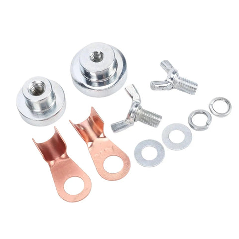 Rugged Magnetic Grounding Clamp Built With Strong Brass And Stainless Steel For Welding Jobs, includes metal connectors and fasteners.