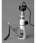 H100 Handheld Stereo Microscope for PCB and Industrial QC Pro Grade, 100x Magnification, 17mm Field of View, 30mm Working Distance, 0.01 Reticle Units for Precise Measuring, Achromatic Lens for Sharp Color, Built for Field and Lab Jobs, handheld metal microscope with strap