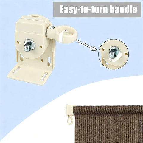 Sun Shade Replacement Parts Kit for Coolaroo Exterior Roller Shades Cordless Crank Kit Roller Blind Mounting Bracket No Fuss 1 Pack Ivory Fits Outdoor Blinds And Roller Shades