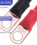 Close-up of black and red tubing from Beefed Up 74 Piece Heat Shrink Tubing Kit One And Three Quarter Inch 3 to 1 Shrink Ratio