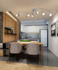 Four Light Track Lighting Kit Four Way Modern Flush Mount Ceiling And Wall Decorative Lamp in kitchen setting