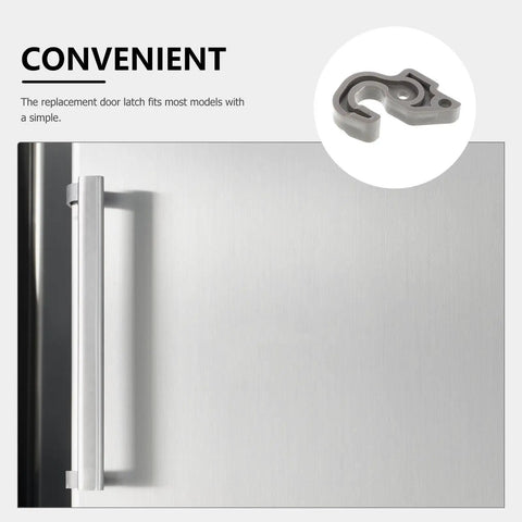 Essential Black Plastic Refrigerator Door Stopper Clip for Modern Kitchens With Universal Compatibility and Secure Closure to Keep Freezer Doors From Slamming Shut Everyday, showing clip details.