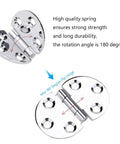Rock Solid 180 Degree Copper Chrome Plated Folding Butt Hinges 45 By 30 By 1.5 Millimeter with screws, open design