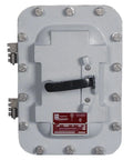 Top Shelf Two Pole Circuit Breaker 90 Amp 240 Volt Heavy Duty Electrical Panel Switch with durable casing and secure handle.