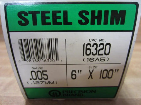 Steel Shim Stock Roll 6 Inch By 100 Inch Full Hard Cold Rolled Pro Grade Metal Shim Pack Of 1 Label Showing Size And Gauge