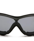 Front view of All Day Comfort Vented Safety Glasses With Adjustable Ratchet Headband Quick Fit Retainer Flame Resistant Foam Padding