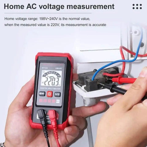 Smart Auto Ranging Digital Multimeter TM 510 4000 Counts measuring home AC voltage with non contact voltage detection