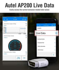Bluetooth OBD2 Scanner with Full System Diagnostics and 19 Service Functions Code Reader for iPhone and Android, live data display on phone
