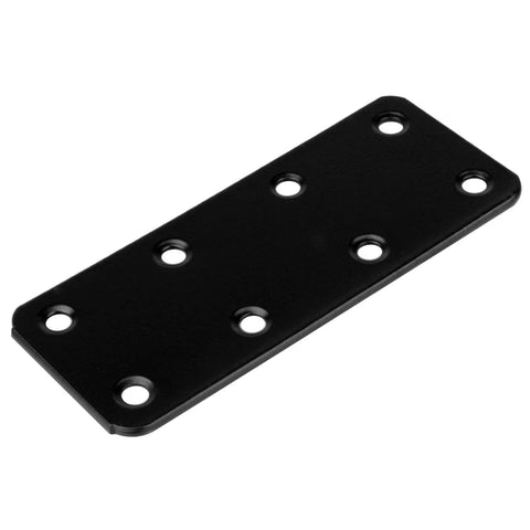 20 Pack Black Mending Plates 4 Inch Long By 1-1/2 Inch Wide Straight Wood Connector Carbon Steel Predrilled With Eight Countersunk 5mm Holes