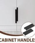 Concealed Cabinet Handles 1 Pair Recessed Aluminum Alloy Finger Pulls Matte Black Edge Pulls on white cabinet doors