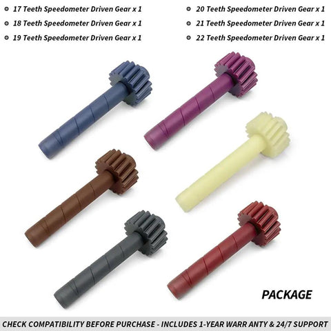 Six Piece Speedometer Driven Gear Kit For GM Transmissions Muncie Saginaw 3 To 4 Speed T5 T10 Super T10 Powerglide TH200 TH350