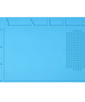 Soldering Mat Silicone Repair Mat Non Slip Heat Resistant To 932 Fahrenheit For Electronics Repair With Scale Ruler 13.4 x 9.1 Inch