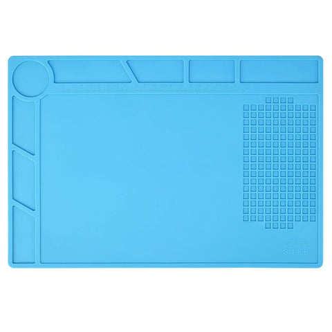 Soldering Mat Silicone Repair Mat Non Slip Heat Resistant To 932 Fahrenheit For Electronics Repair With Scale Ruler 13.4 x 9.1 Inch