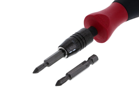 SoftFinish CentroFix Pro Grade Bit Holder With Magnetic Quick Release Holds Power Bits, Cushioned Ergonomic Grip, tool detail view