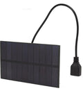 1.5W 5V Flexible Mini Solar Panel With USB Interface For Portable Charging And DIY Projects Ideal For Camping Outdoors And Recharging Small Electronics On The Go, viewed from the front with USB cable shown.