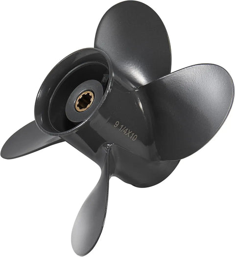 9.25 By 10 Inch Aluminum Outboard Propeller For Honda 8-20HP Right Hand 8 Spline 4 Blade OEM 58134-ZV4-010AH