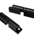 SHEUTSAN 5-inch heavy-duty barrel gate hinges, weld-on, black finish; pair shown