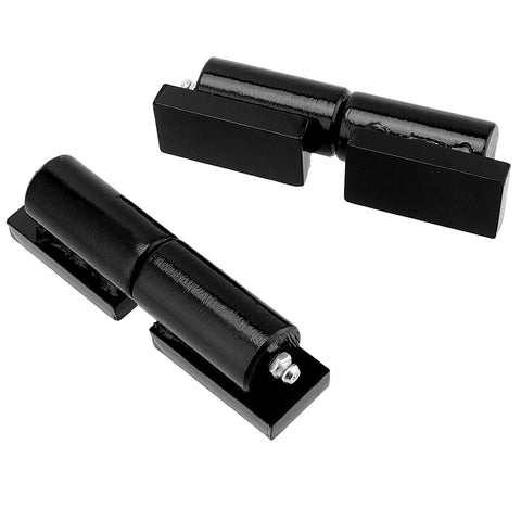 SHEUTSAN 5-inch heavy-duty barrel gate hinges, weld-on, black finish; pair shown