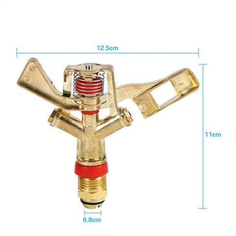 Premium Brass 360 Degree Rotating Lawn Sprinkler System Kit with drip irrigation compatibility for large yards easy setup