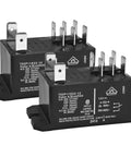 Front view of DPDT 12V DC 30A Power Relay Pack Of 2 for general purpose applications, showcasing dual pole and high current switching design