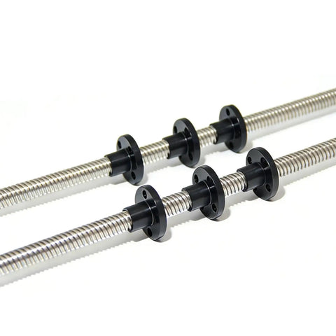 TR8x2 POM Lead Screw Nut Set Black Plastic 8mm Diameter, 2mm Pitch, 2mm Lead For 3D Printer And CNC Machine Parts, 6 Pack