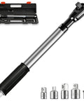 Offset Extension Wrench For Drill, One Half Drive Impact Wrench Extender With Three Eighths And One Quarter Inch Adapters