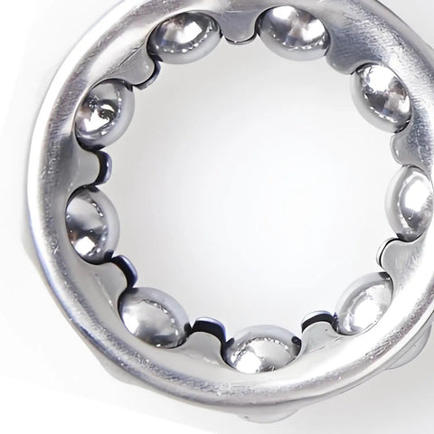 Close-up of Crank Bearing For Bicycle Crank With Five Sixteenths Inch Ball Size And Seven Nine Or Twelve Balls For Bike Cranks