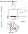 Diagram of 35Mm Ceramic Faucet Cartridge Replacement For Single Handle Kitchen Basin And Shower Faucets Ceramic Valve