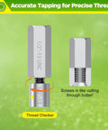 Half Inch Hex Coupling Nut 1/2-13 UNC Threaded Rods Zinc Plated 1.75 In 10 Pack shown joined to threaded rod