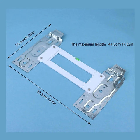 Universal Indoor Split AC Wall Mount Bracket Adjustable Fit for Most Split Systems Heavy Duty Vibe Dampening Substrate Reduces Noise and Floor Vibration Easy Install, metal bracket with 44.5cm max length