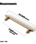 Measurements of Luxurious Zinc Alloy Cabinet Handles With 5 Inch Hole Centers Champagne Bronze Pulls, weight 88g