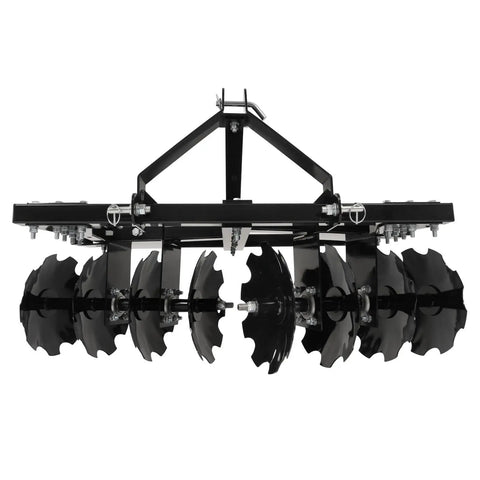 46 Inch Universal Disc Harrow for CAT 0 Tractors Heavy Duty Steel Construction with Powder Coated Finish 3 Point Hitch Plow