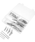 32 Piece Toggle Bolt And Wing Nut Kit For Heavy Duty Drywall Anchors No Fuss Easy Install Fasteners For Hanging Mirrors, Shelves And Furniture, Versatile Iron Construction DIY Kit For Quick, Solid Mounts, silver iron bolts in storage case