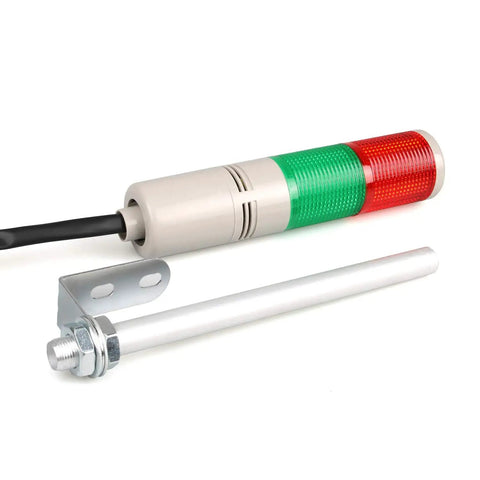Tower Stack Lights RGB LED Indicator For Factory And Shop Floor, 2 Tier Industrial Warning Lamp With Sound, 110V, side view