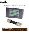 DC 6.5-100V 0-100A LCD Readout Digital Current Voltage Power Energy Meter Multimeter With 100A Shunt Backlit Display