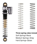 43mm Aluminum Threaded Tele Shocks Absorbers Dope Upgrade Kit For Axial SCX24 Bronco Gladiator Deadbolt JLU C10 Grey