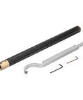 No Sweat Wood Lathe Hollowing Tool With Replaceable Tungsten Alloy Blade and Comfy Aluminum Handle, 14.2 in, durable metal parts.