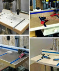 Two 500mm Double T Track T Slot Miter Tracks in Aluminum Alloy Blue for Router Table Woodworking Fixtures with Mounting Holes
