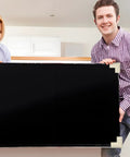 Foam Corner Protectors Set 12 Pcs U Shaped Edge Guards White for furniture and photo frames, applied on black board corners