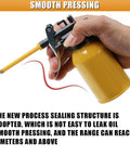 GAOLAOSY metal oil can with straight and flexible spout, 250ml yellow hand pump oiler for automotive lubrication