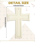 Detail view of 24 Pcs Unfinished Wooden Crosses For Crafts 8.9 By 6.5 Inch Large Blank Crosses For Sunday DIY Church Home Wall Decor